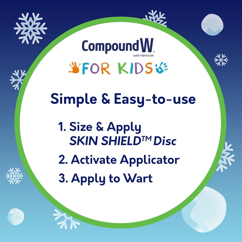 Compound W Freeze Off Wart Remover for Kids, 15 Wart Removal Applications & 18 Skin Shield Discs - Image 5